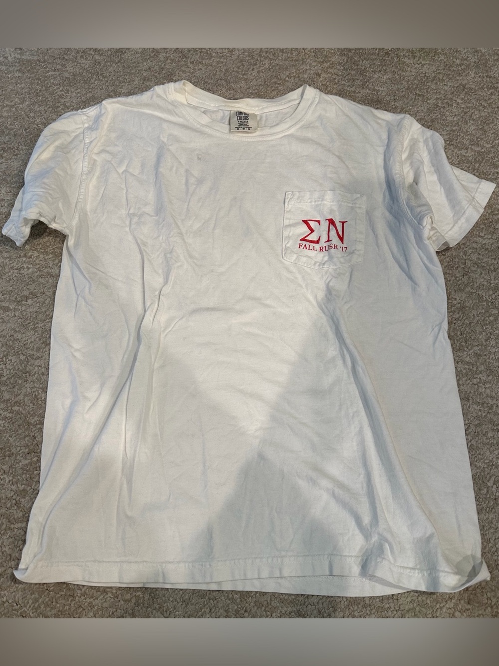 Fraternity Sigma Nu fall rush 2017 t-shirt with Kendrick Lamar album cover back